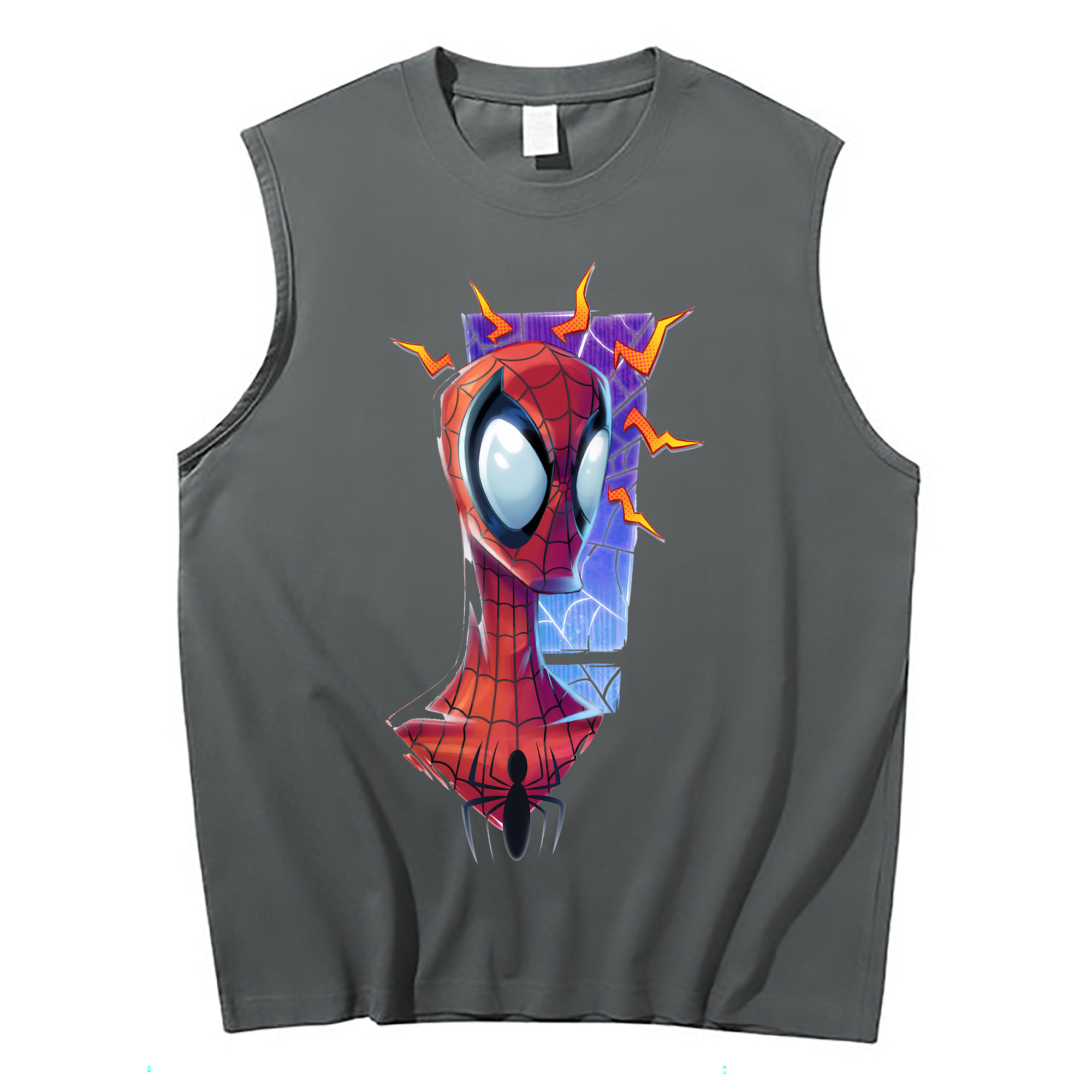 （画像用） Spider Man スパイダーマン コットン100％タンクトップ（フロントプリント）